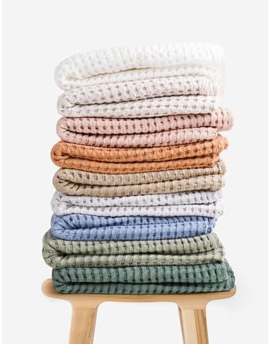 Konssy Waffle Baby Blanket - Soft Cozy Lightweight Swaddle for Boys Girls