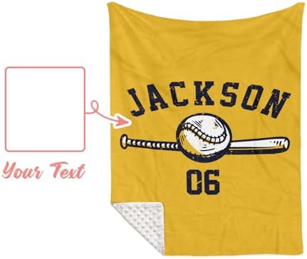 GRESATEK Personalized Baby Blanket - Double Layer Name Blanket for Newborns