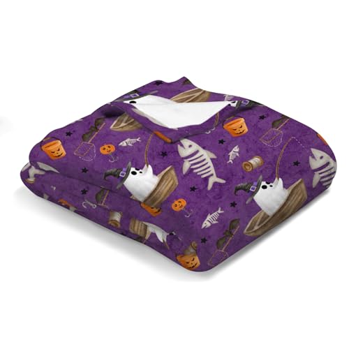 Halloween Fishing Flannel Baby Blanket 60x80