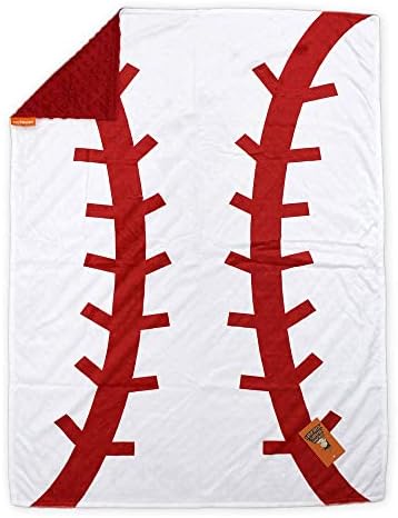 Dear Baby Gear - Reversible Baby Blanket - 40x30 Baseball Print