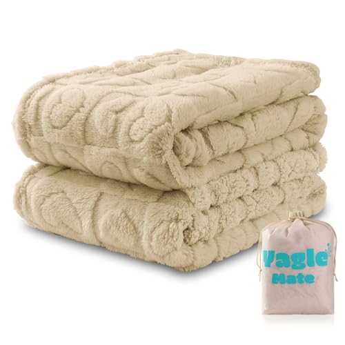 Yagle Mate 2 Pcs Cream White Small Blanket for Kids 1