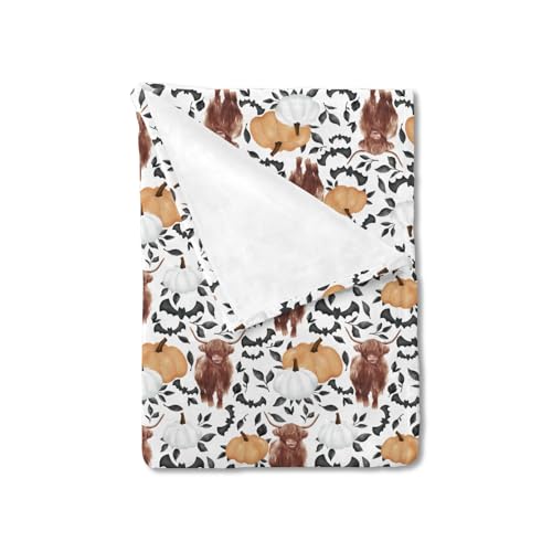 Highland Cows Flannel Baby Blanket for Boy Girl