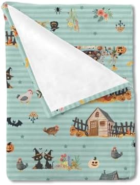 Hwmmbh Fall Farm Witch Cats Baby Blanket 60x80 1