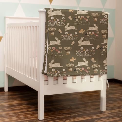 Cute Hopping Bunnies Baby Blanket for Newborn Toddlers