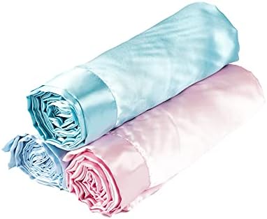 Heavens Cuddles Double Sided Satin Baby Blanket Seafoam 48x36