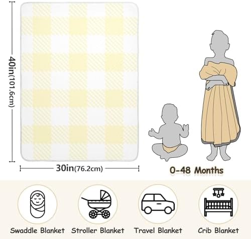 Sinestour Black Buffalo Plaid Baby Blanket