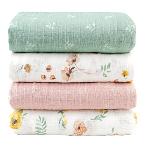 Viviland Muslin Swaddle Blanket 4 Pack 47x47In