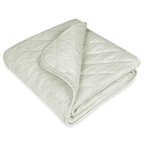 Zenssia Organic Cotton Baby Blanket - Ivory 39x39 Inches