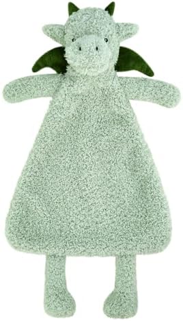 Doindute Baby Green Dragon Security Blanket Plush Dinosaur Lovey Blanket 16 Inches