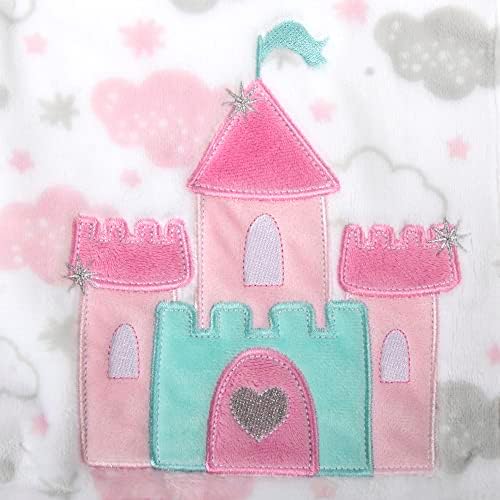 Plush Fleece Castle Clouds Baby Blanket 30x36