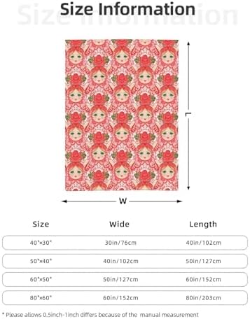 Duduho Traditional Russian Nesting Doll Baby Blanket