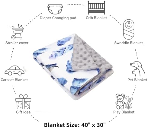 FIGEPO Baby Boy Blanket Double Layer Fuzzy