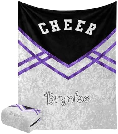 Custom Personalized Baby Blanket with Name Black Purple 30x40 Inches
