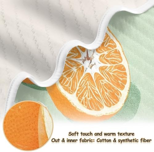 Burbuja Orange Baby Blanket 30x40 Nursery Blanket