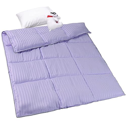 ZPECC Toddler Comforter Purple Stripe 39x47