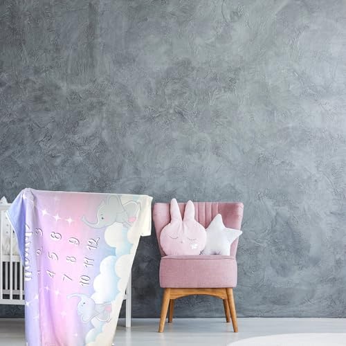 Twin Milestone Blanket with Elephant Design 1