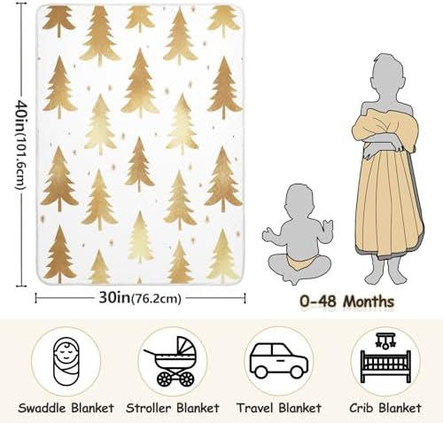 Kigai Christmas Tree Baby Blanket 30x40 Inch 1