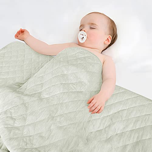 Zenssia Organic Cotton Baby Blanket - Ivory 39x39 Inches
