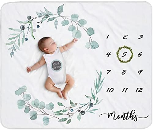 Fundich Baby Milestone Blanket for Newborn 45x40
