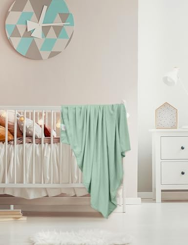 ZURLEFY Stretchy Swaddle Blanket with Matching Headband and Hat Set