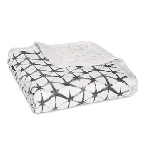 aden anais Bamboo Muslin Blanket - Grey 47x47 inches