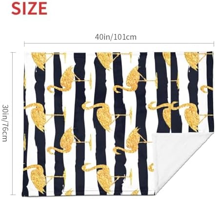 Salelf Gold Flamingo Baby Blanket 30x40 Inch
