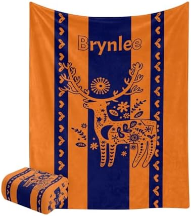 CUXWEOT Personalized Deer Blanket for Newborn 30x40 Inches