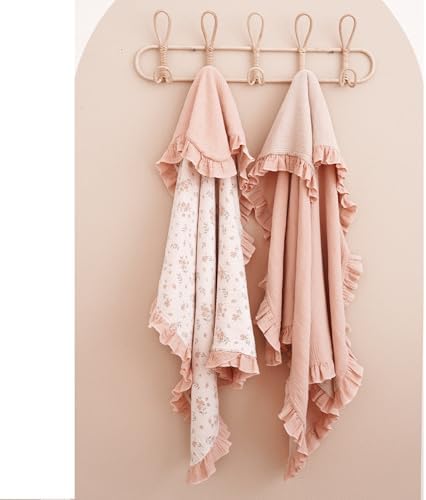 Konssy Flounce Muslin Baby Blanket - Blossom Design 1
