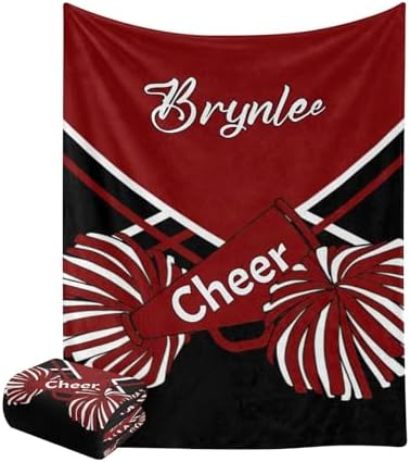 Custom Dark Red Baby Blanket with Name for Newborn 1
