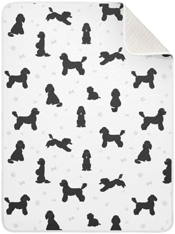 KICPOAY Medium Poodle Swaddle Blanket for Baby