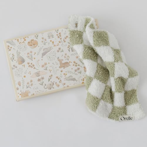 Orelle Baby Checkered Pacifier Lovey Blanket Soft Plush