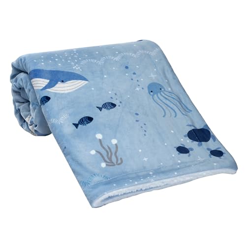 Lambs Ivy Bubbles Squirt Whale Blanket