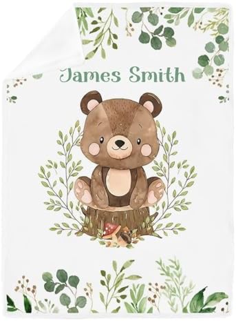 Deven Forest Animals Bear Cooling Blanket for Toddler 1