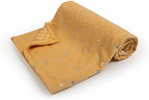 Donsonny Baby Blanket Soft Minky Reversible Star Moon Design