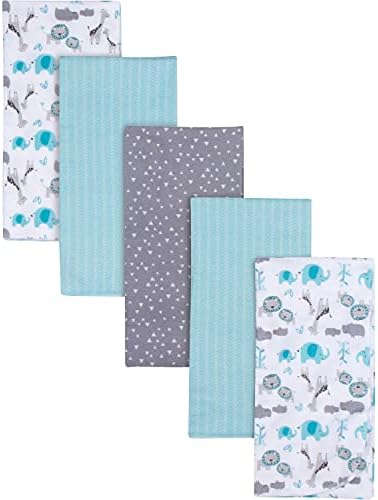 Gerber Boys Flannel Swaddle Blanket Pack of 5