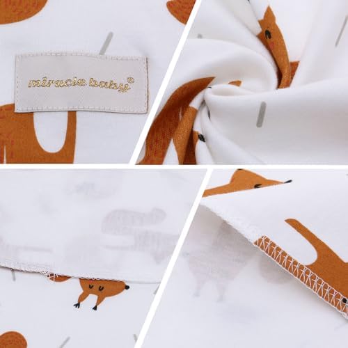 Miracle Baby Receiving Blankets 3 Pack - Fox Raindrops