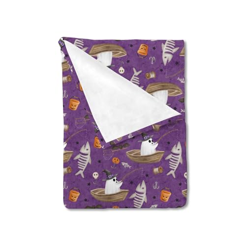 Halloween Fishing Flannel Baby Blanket 60x80