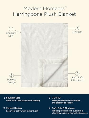 Modern Moments by Gerber Cozy-Soft Baby Blanket - 30x40 1