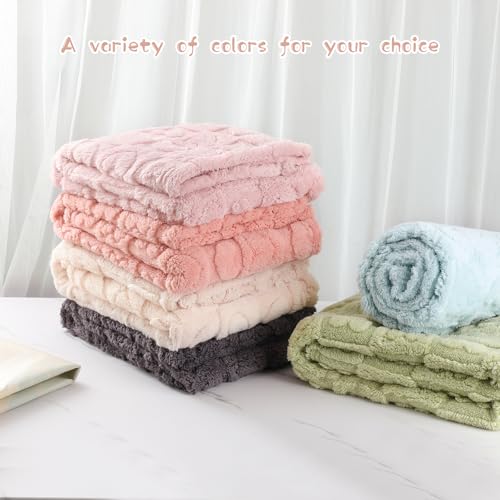 Yagle Mate 4 Pcs Baby Blankets Fluffy Crib Blankets 30x40 Blue