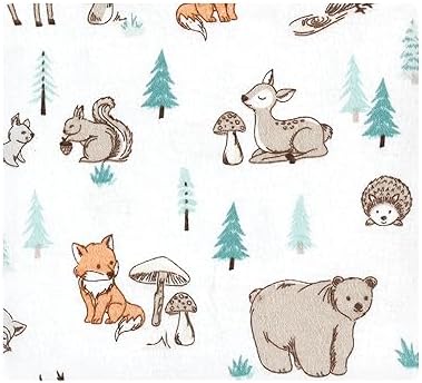 Hudson Baby Unisex Flannel Receiving Blanket Neutral Woodland Pattern