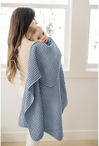 Konssy Waffle Baby Blanket - Soft Cozy Swaddle Blanket for Newborns