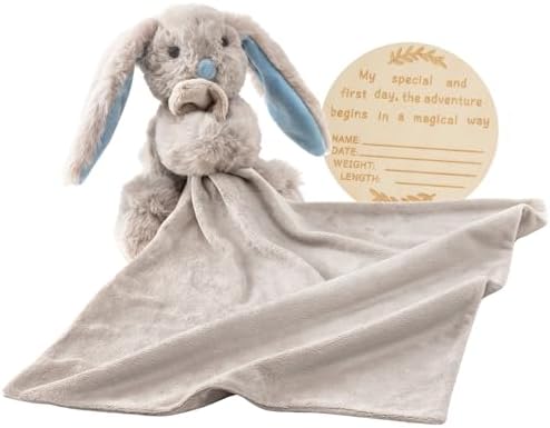 Baby Bunny Lovey Security Blanket for Newborns and Toddlers