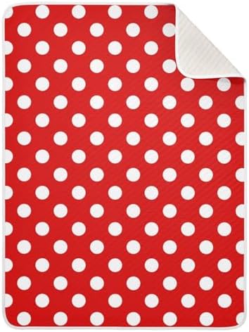 Emelivor Polka Dot Baby Blanket for Girls Boys