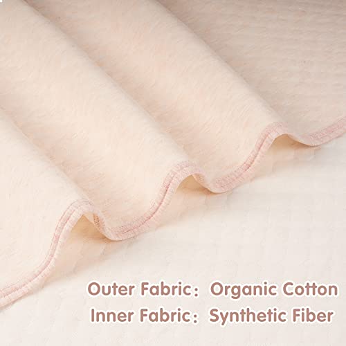 Zenssia Organic Cotton Baby Blanket - Light Orange 39x47