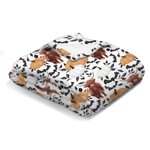 Highland Cows Flannel Baby Blanket for Boy Girl