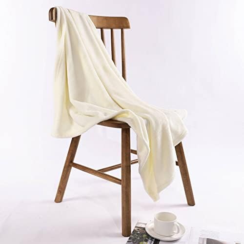NANPIPER Ivory Baby Blanket - Soft Plush Throw 30x40