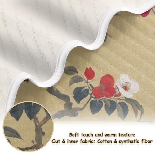 WELLDAY Baby Blanket - Japanese Tea Tree Floral 30x40 Inch 1