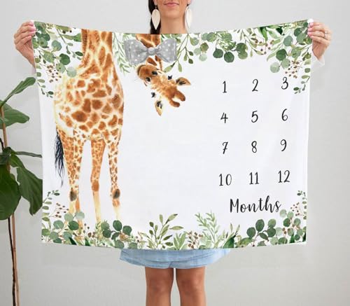 Yuzioey Giraffe Growth Tracking Blanket