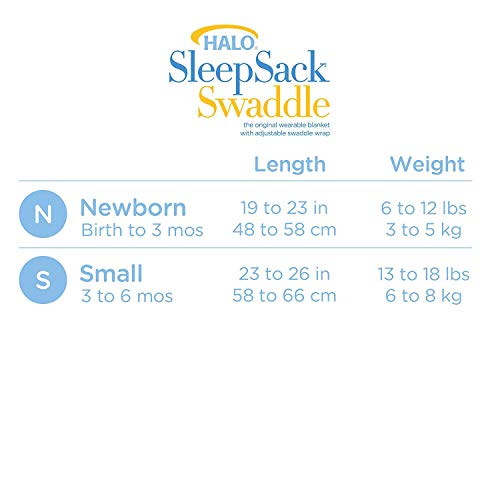 HALO 100 Cotton Swaddle Sleepsack TOG 15 3-Way Adjustable Newborn
