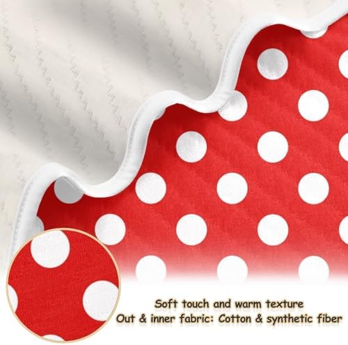 Emelivor Polka Dot Baby Blanket for Girls Boys